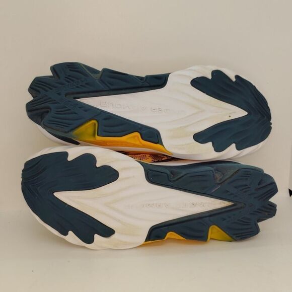 Under Armour Boys Pre-owned Scramjet Hypersonic Orange & Green Sneakers - sz. 7Y - Picture 6 of 7